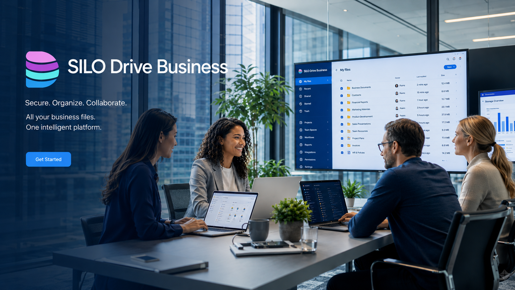 SILO Drive Business team libraries and shared workspace interface