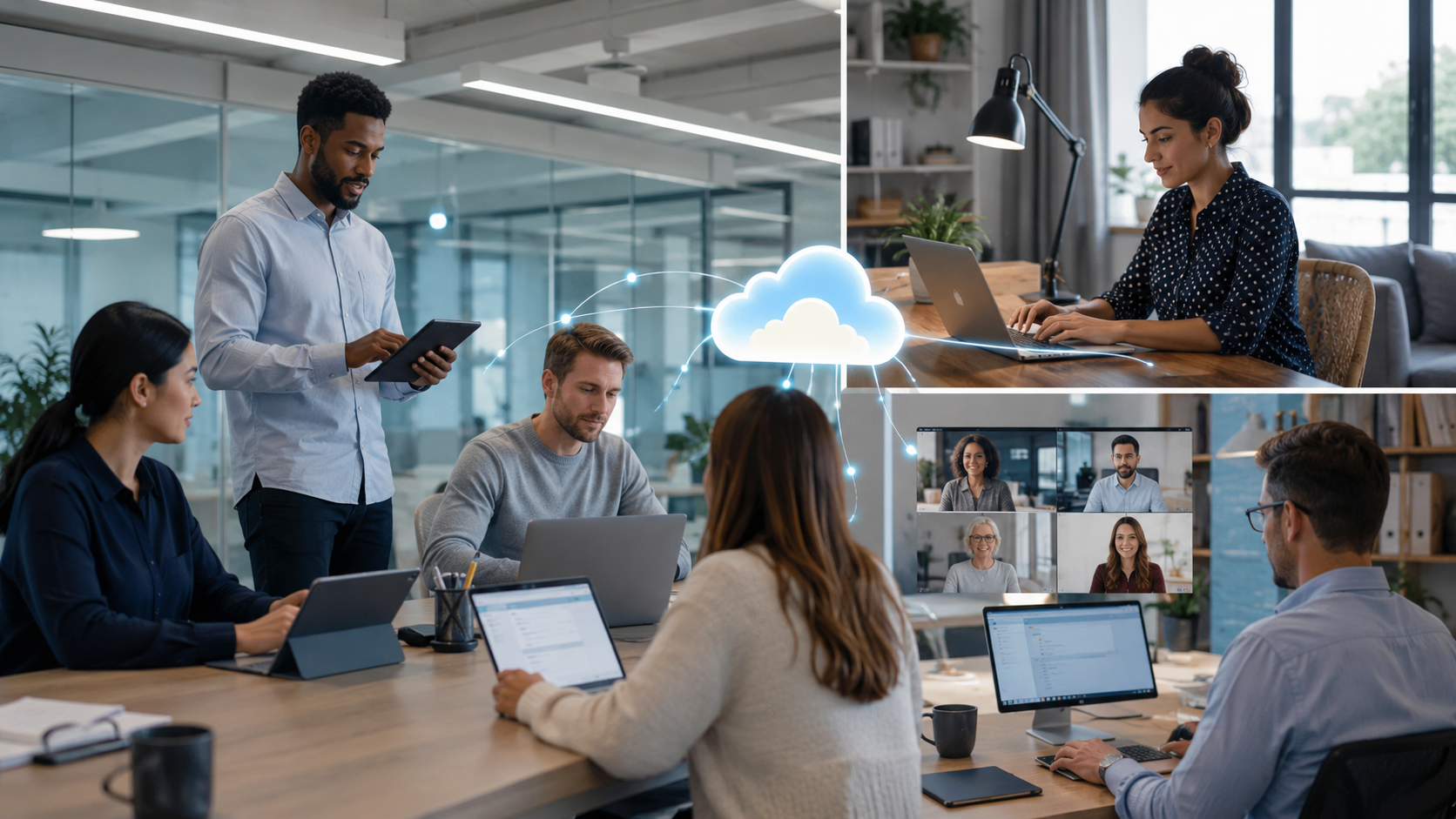 Remote team syncing files across devices